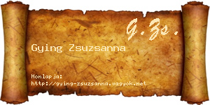 Gying Zsuzsanna névjegykártya